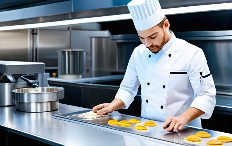 디저트 전문가의 글로벌 워크숍 후기 - **Prompt:** A sophisticated K-dessert showcase, blending traditional Korean ingredients with contemp...